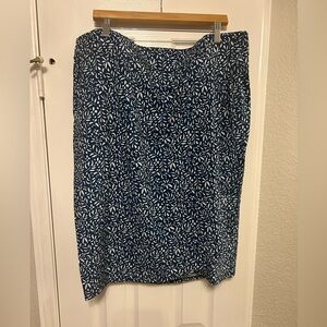 RipSkirt, size XXL blue and white knee length skirt, NWT